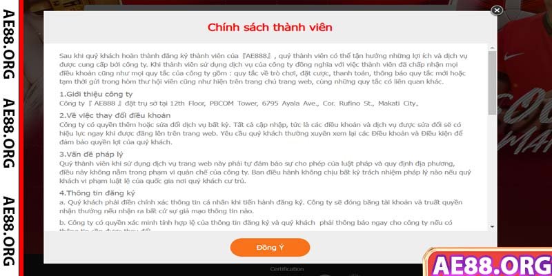 Cần đọc và nắm bắt rõ chính sách thành viên nhà cái AE888