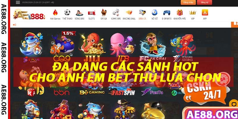 Nhiều sảnh phát hành game bắn cá trực tuyến cho anh em chọn